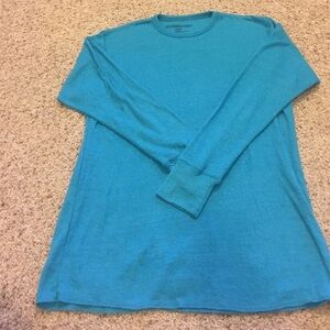 Aqua blue long sleeve thermal